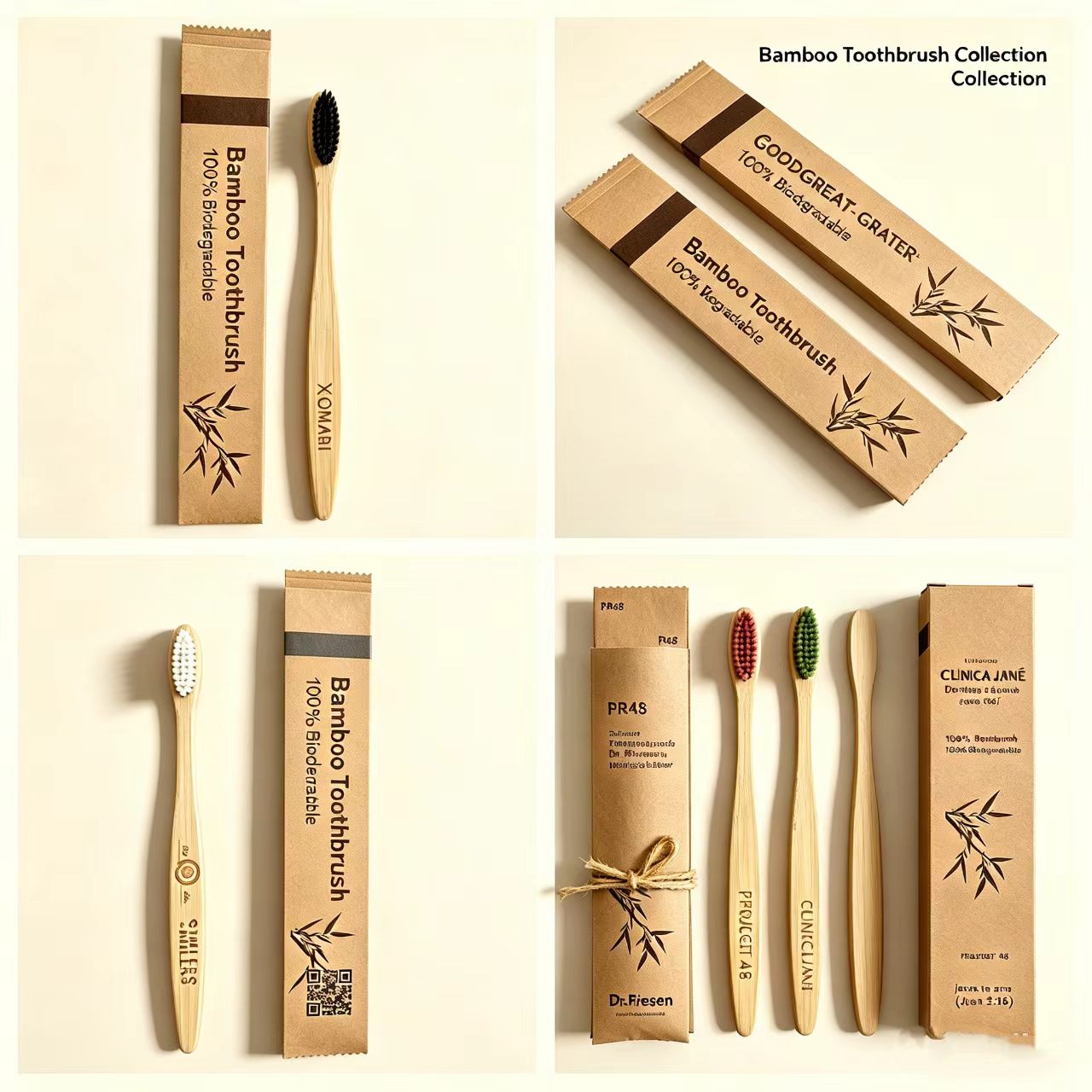 Bamboo Toothbrushes 100Pcs Eco - огляд і ціна Bamboo Toothbrush