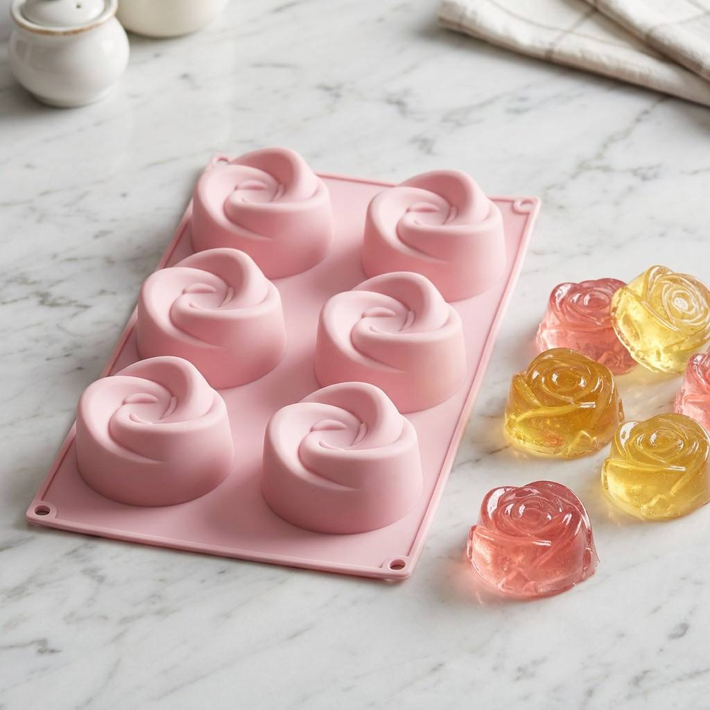 Food Grade 6-Cavity Rose Flowe - огляд і ціна Eco Soap