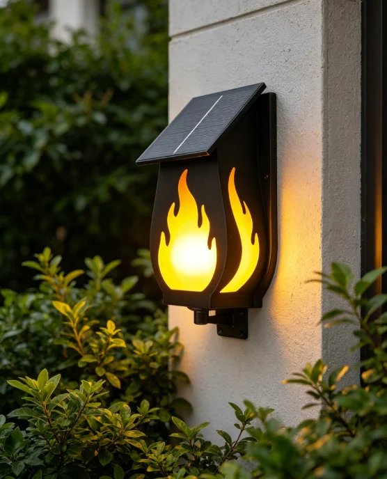 Outdoor solar wall light flame - огляд і ціна Solar Garden Light