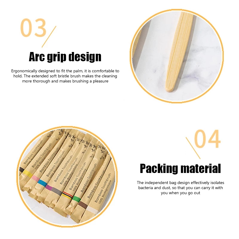 Bamboo Toothbrushes 100Pcs Eco - огляд і ціна Bamboo Toothbrush