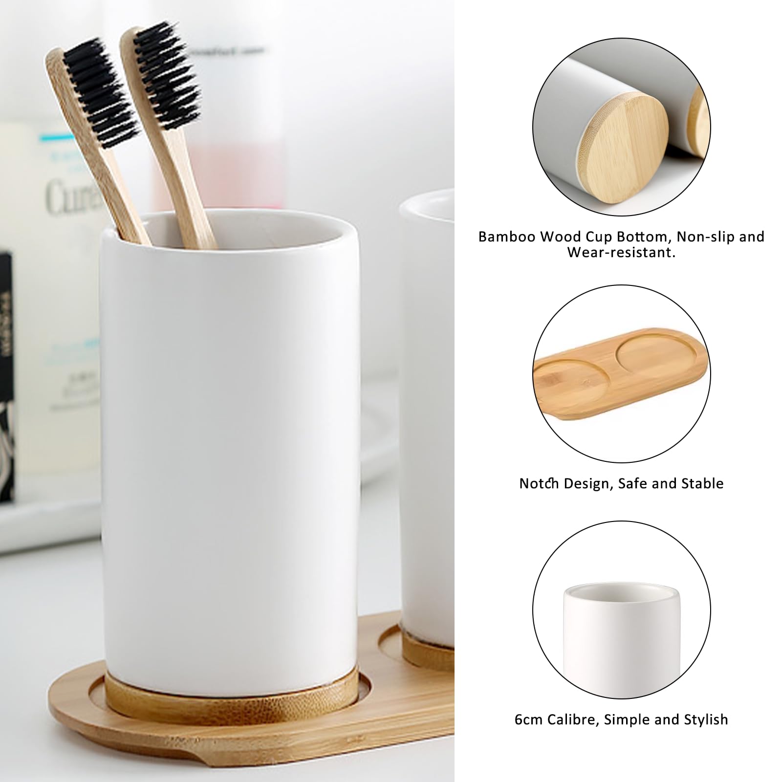 Ceramic Bathroom Set Fine Cera - огляд і ціна Bamboo Toothbrush